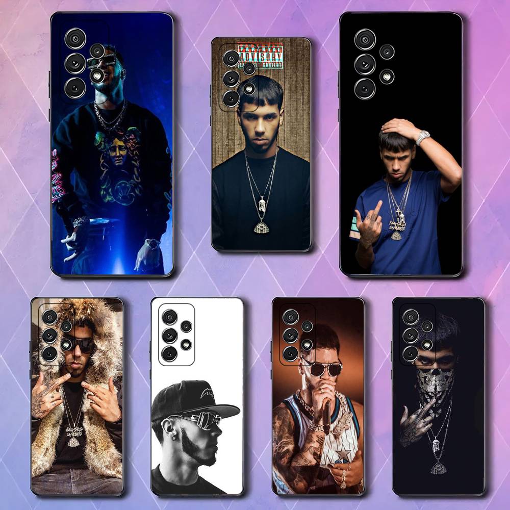 A-Anuel-L AA Luxury Black Phone Case For Samsung Galaxy S23 S24 S25 Ultra S22 Plus S21