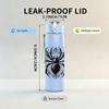 1PC Black Spider Insect 750ml Color Plastic Sports Water Bottle Leakproof Flip Straw Lid Suitable for Sports Office Home Use