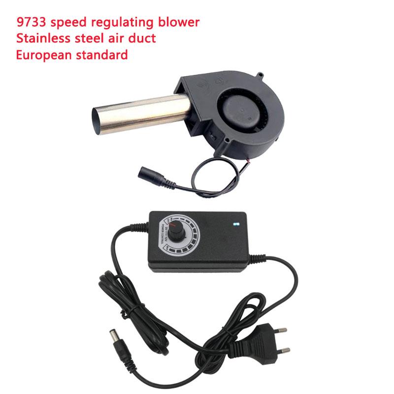 BBQ Air Blower Portable BBQ Fan Air Blower Handheld Barbecue Fan US/EU Plug