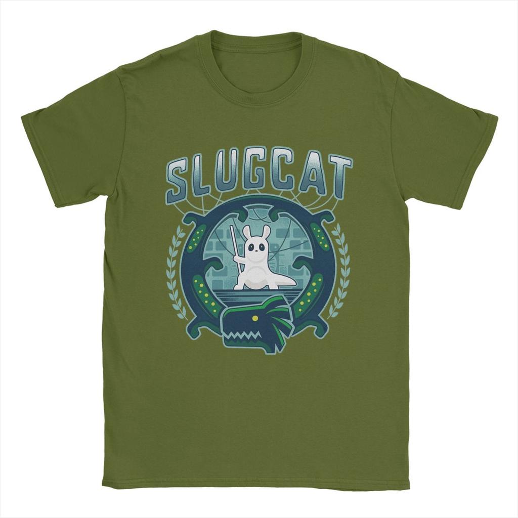 Slugcat Rain World T-shirts för Män Bomull Roliga T-shirts Rund Hals Spel Anime T-shirts Kortärmade Toppar Original