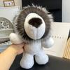 Genuine Rex Rabbit Fur Lion Plush Doll - Cute Children's Toy and Hanging Ornament 