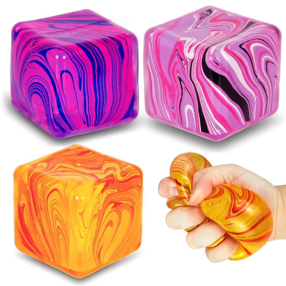 Ziporiajoy Odolná squishy kostka Mačkací hračky Kostka na stres Fidget hračka pro