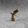Antique Solid Copper Ornaments Bronze Young Eagle Statue Brass Miniatures Figurines Home Decorations Office Desk Decor Tea Pets