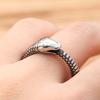 Vintage Simple Norse Ouroboros Rings For Men Women Stainless Steel Punk Biker Animal Snake Ring Fashion Jewelry Gifts