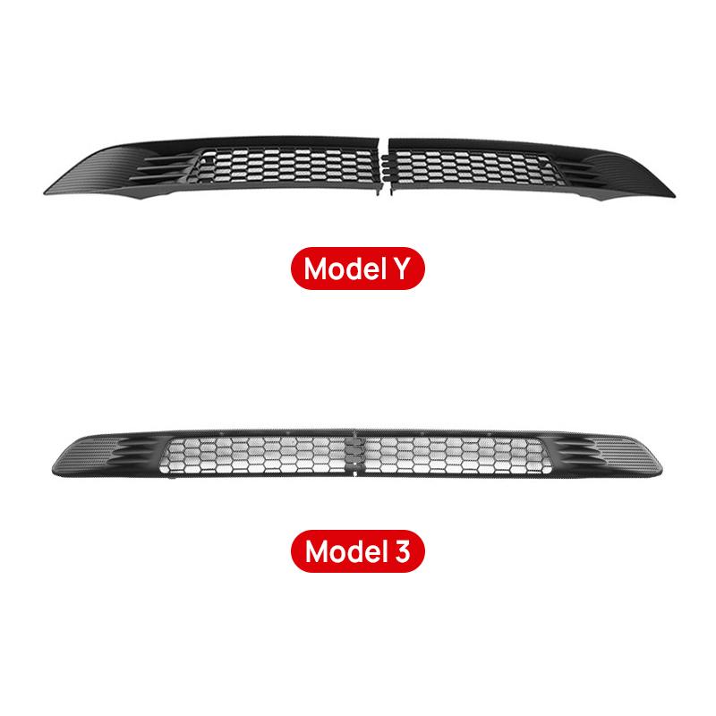 ABS Car Front Grill Grille Decorative Cover Case Frame Trim Strip Sticker Accessories For Tesla Model 3 Y 2024 2024 2024 2024