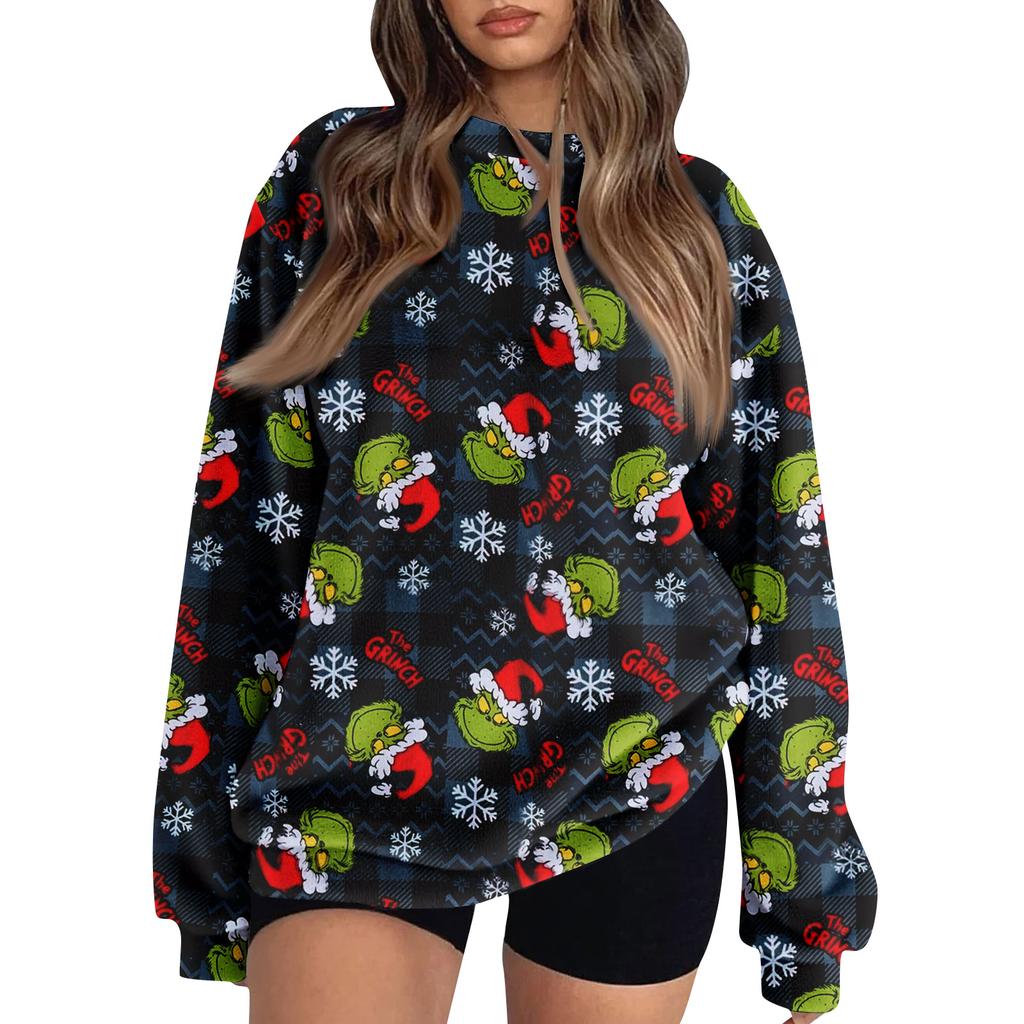 Women's Colorblock Sweatshirt Long Sleeve Round Neck Casual Comfortable Loose Lightweight Women's Sweatshirt