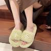 Internet celebrity Mao Mao slippers women wear autumn and winter 2025 new home super fire ins tide non-slip thick bottom cotton mop