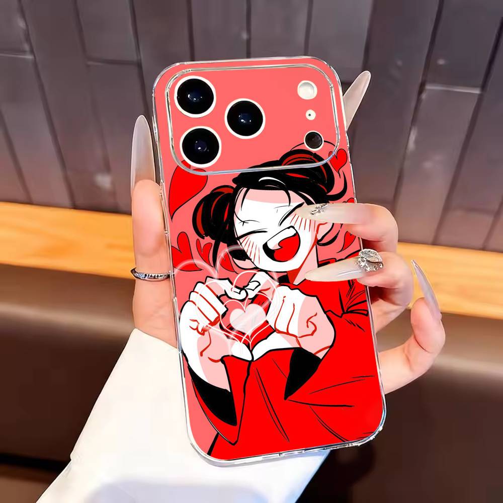 Pucca Cute Love Phone Case For iPhone17,16,15,14,13,12,11 Plus,Pro Max Soft Transparent Cover