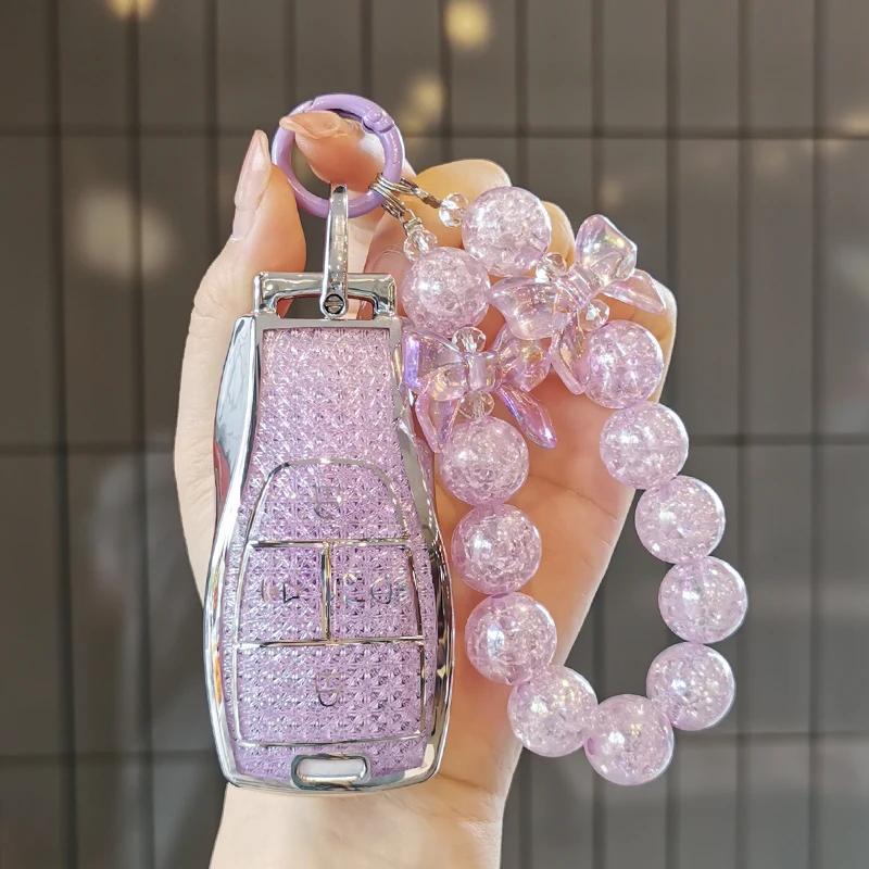Keycase for BEIJING J40 BJ30 X7 X3 BJ80 C52X Bj60 F40 EU7 U5PLUS Keycover Key Shell Keychain Diamond Car Key