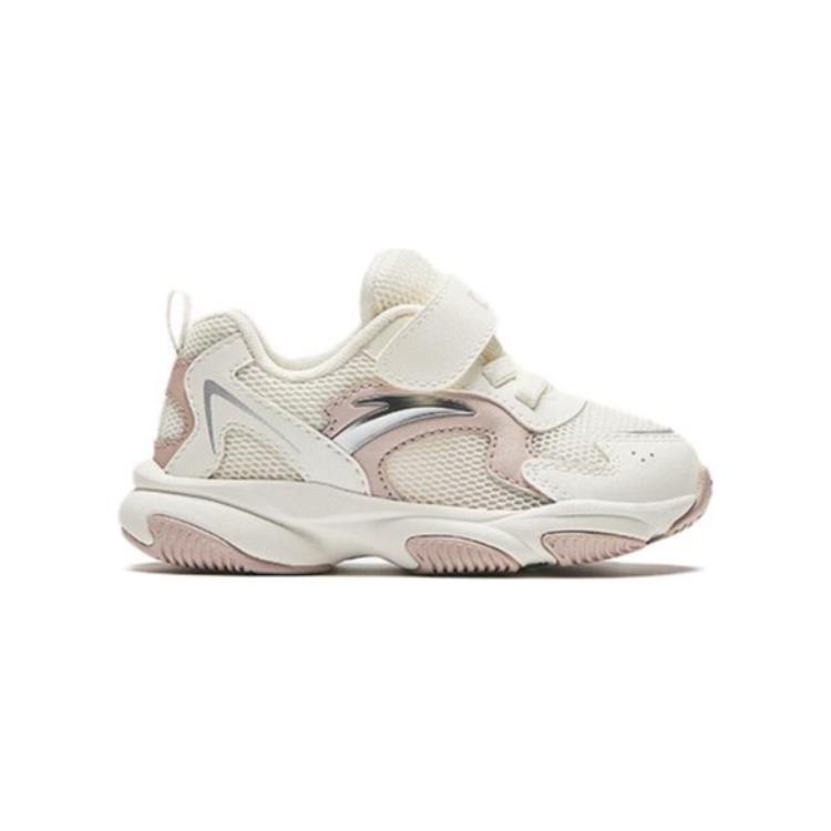 Anta Kids Casual Versatile Non-Slip Breathable Low-Top Walking Shoes Baby Shoes White Gray A22430003-2