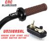 Waterproof Custom Motorcycle Handlebar Engine Start Stop Kill Lever Switch Black