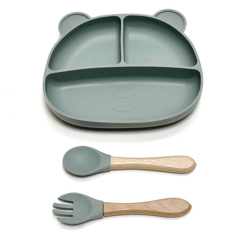 Gel dinner plate children eating tableware adsorption High Quality Durable Design Safe for Children on the desktop fruit plate silicone supplement pl