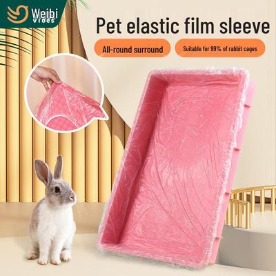 Cubierta de Film Elástico Desechable para Jaula de Conejo y Bandeja de Cobaya