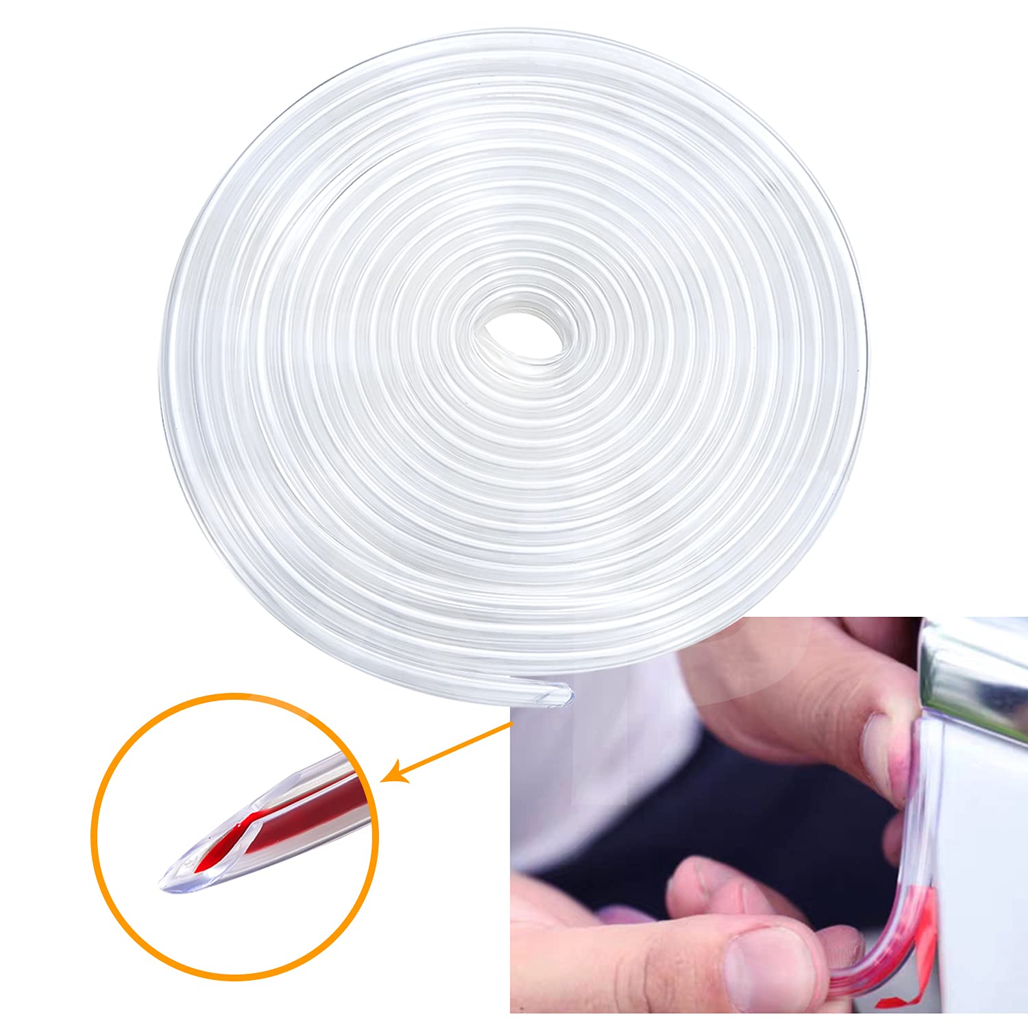 

U-образный молдинг двери автомобиля резиновая полоса защиты от царапин защитная кромка уплотнитель отделки молдинг полоса резиновая защита от царапин 2M прозрачный