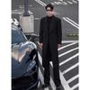 Men's Double-breasted French-Style Trench Coat: Autumn/Winter Korean-Inspired Trendy Woolen Coat with Drop Shoulders