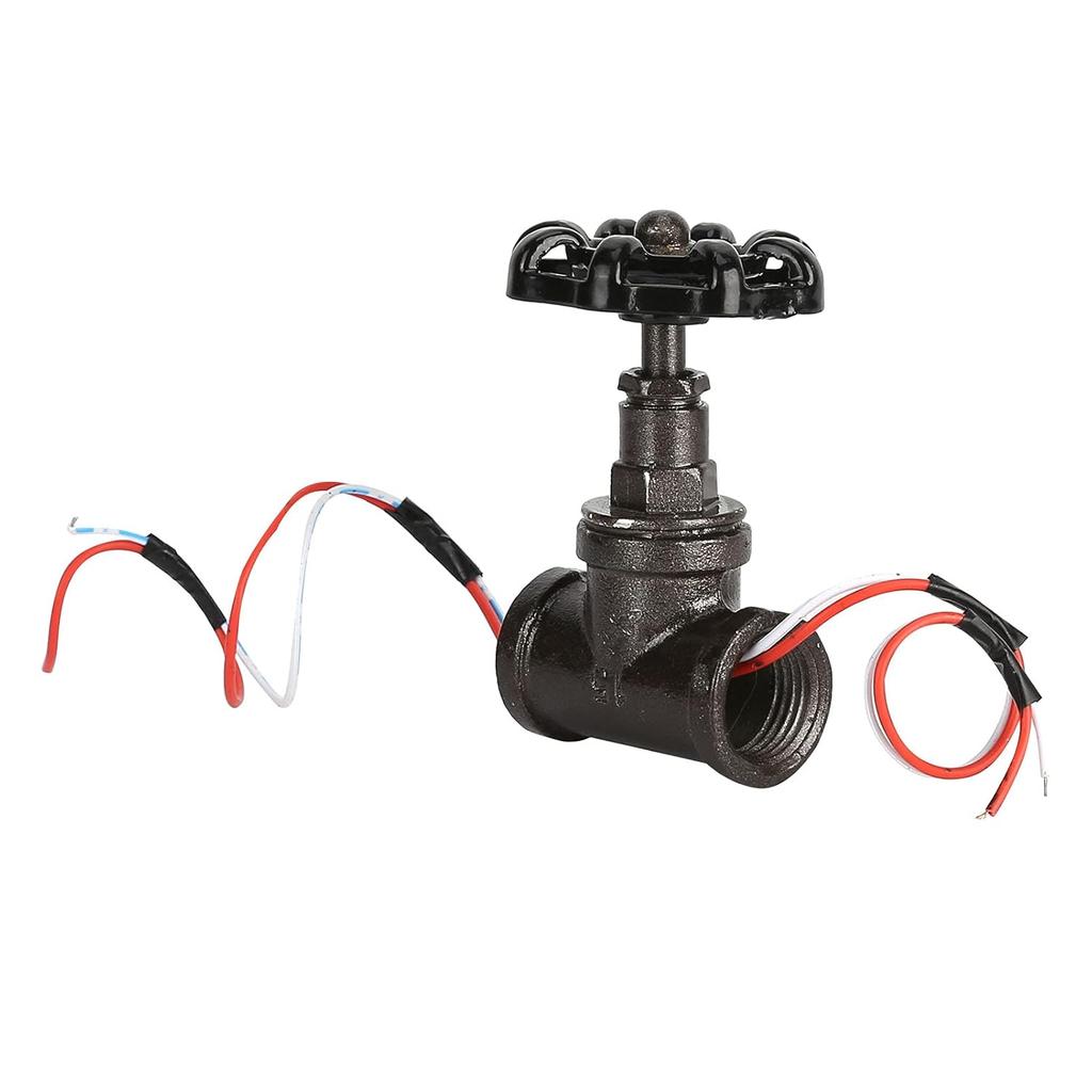 Steampunk Light Switch,Vintage Iron 1.27 Centimeter Stop Valve Light Switch with Wire Light Accessories Parts,Suitable for Desk Lamp Bedroom Home