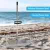 Stainless Steel Sand Screen Collapsible Beach Shark Tooth Screen Sand Crab Trap Beach Sand Scoop Shovel Shell Sand Sieve