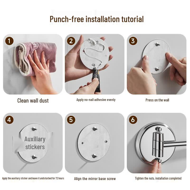 MODUN Wall-Mounted Extendable Magnifying Bathroom Mirror
