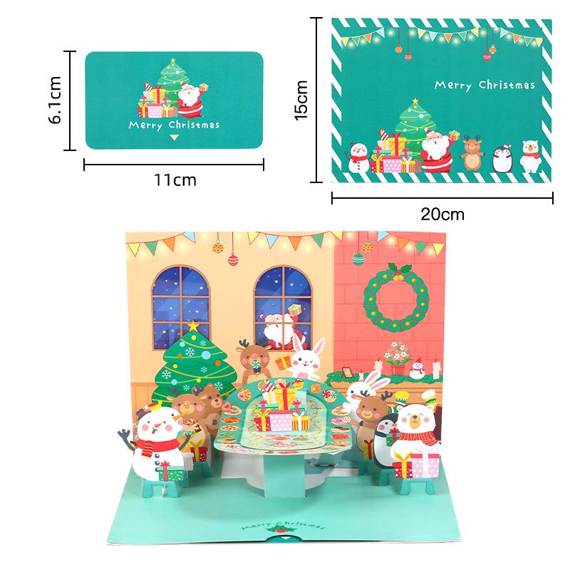 Pop-Up 3D Christmas Tree Card - Creative Holiday Greeting and Gift