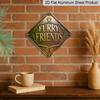 2D Flat, 1pc, Furry Friends Theme, Decorative Gift for Dog Lovers, Vintage Metal Aluminum Sign, Suitable for Living Room, Study, Pet Room, Entryway
