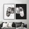 Nordic Poster HD Print Canvas Painting New Design Boys Game Black Illustration Gamer Quotes Wall Art Kids Art Picture Home Decor