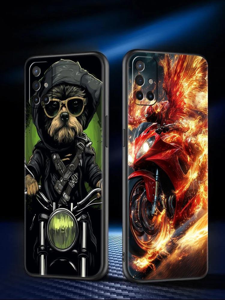 Motorcycle Phone Case For Oneplus 13R 13 12R 11 10T 10R Nord N100 N200 N10 10 9 9R 9RT CE 3 2 Z Pro 5G Soft TPU Cover Fundas Bag