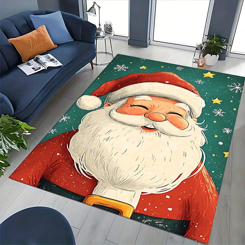 Christmas Santa Claus Chair Mat - Anime Cartoon Design, Non-Slip Carpet for Office, Home Decor, Living Room, Bedroom, Game Room & Dormitory.R078