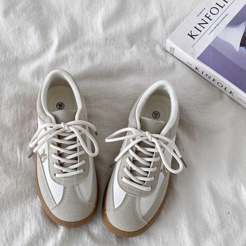 Spring new collar dancer retro women's shoes lace-up sports platform casual fashion shoes