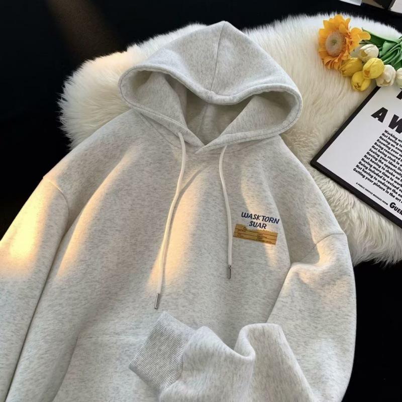 Men's Plus Size Retro Fleece Hooded Sweatshirt: Autumn/Winter Oversized Loose Fit Jacket