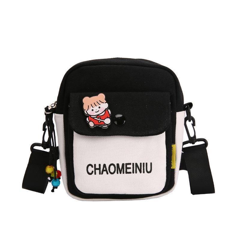 

Милая маленькая сумка женская холщовая сумка через плечо 2025 новая модная студенческая сумка