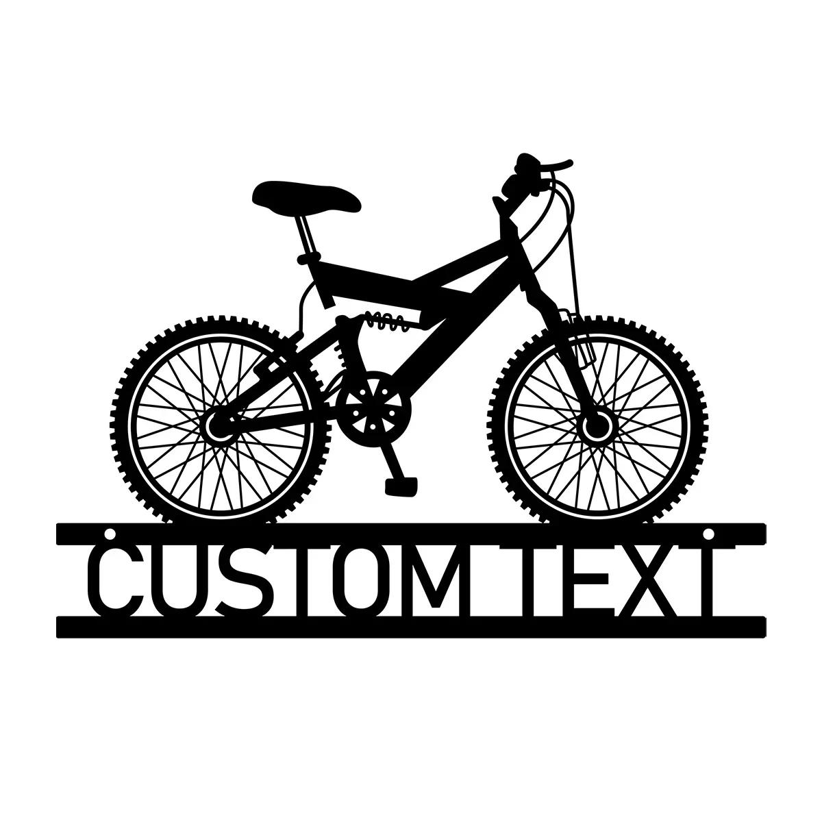 

Mountain Bike Metal Wall Art Cyclist Gift Cycling Decor Bicycle Lover Wall Sign Custom Metal Art for Home Gym Garage Man Cave