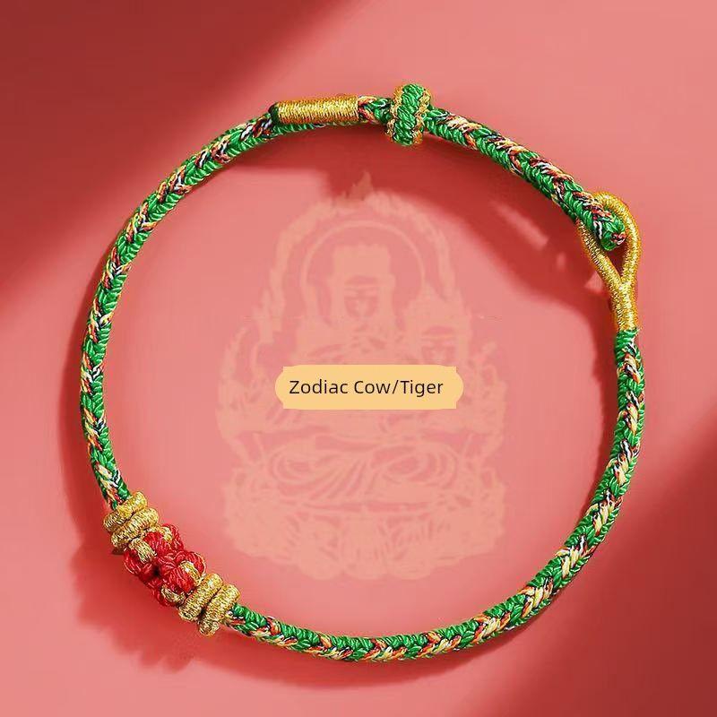 

Гора Утай 2025 год Змеи Этот животный год Красная веревка Рождение Будды Перевязь Квадратные метры Женский браслет Подарок 2025 Zodiac Ox/Tiger [Hollow Hide]]