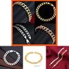 Classic Vintage Simple Flat Curb Cuban Chain Bracelet Punk Gothic Jewelry