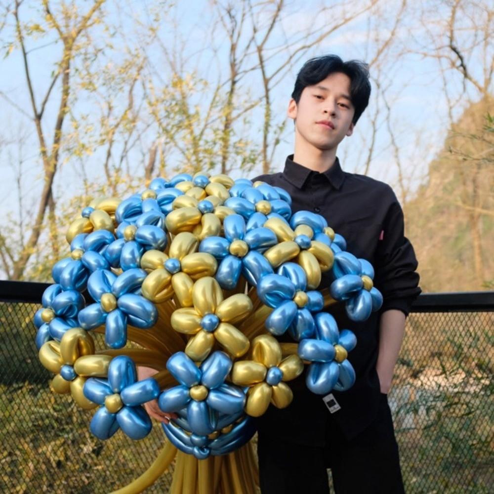 100Pcs Metallic Latex Balloons Glossy Metal Inflatable Balloon Decorations Party Decoration