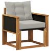 Outdoor Middle Sofa Solid Acacia Wood Natural