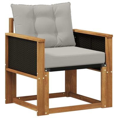 Outdoor Middle Sofa Solid Acacia Wood Natural