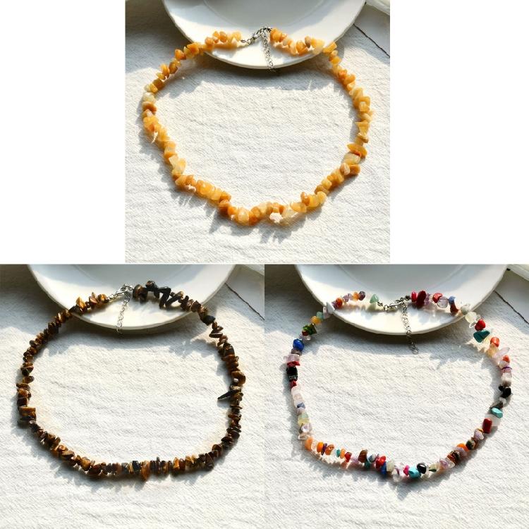 Natural Stones Necklace Gravel Necklaces Women Handmade Small Chokers Jewelry