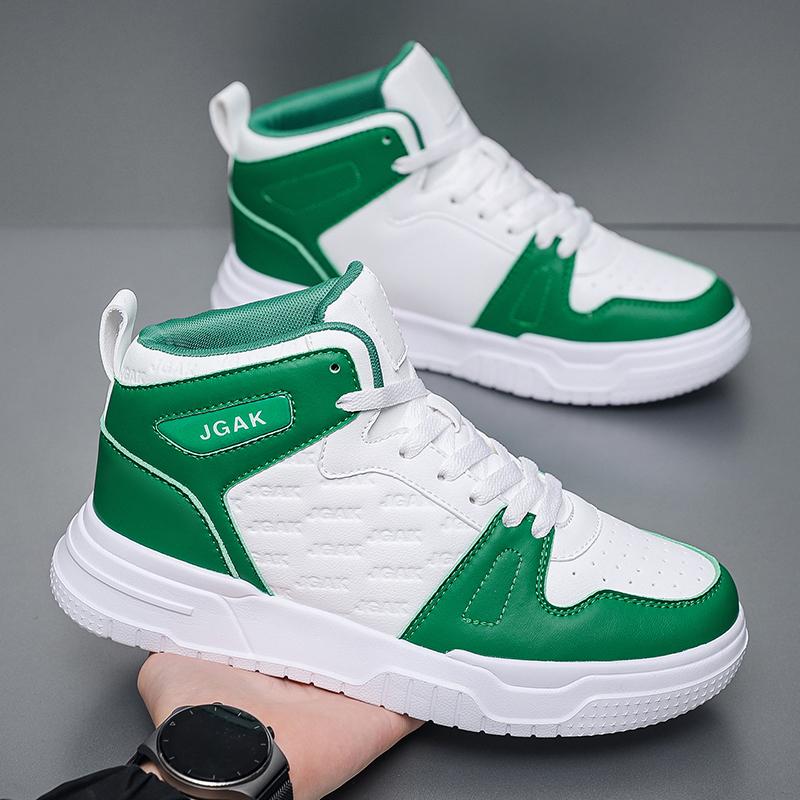 Plus Big Size 50 51 52 Mens Leather Sneakers High Top Ankle Casual Shoes Sports Flat Skateboard Shoes Hot Sale For Dropshipping