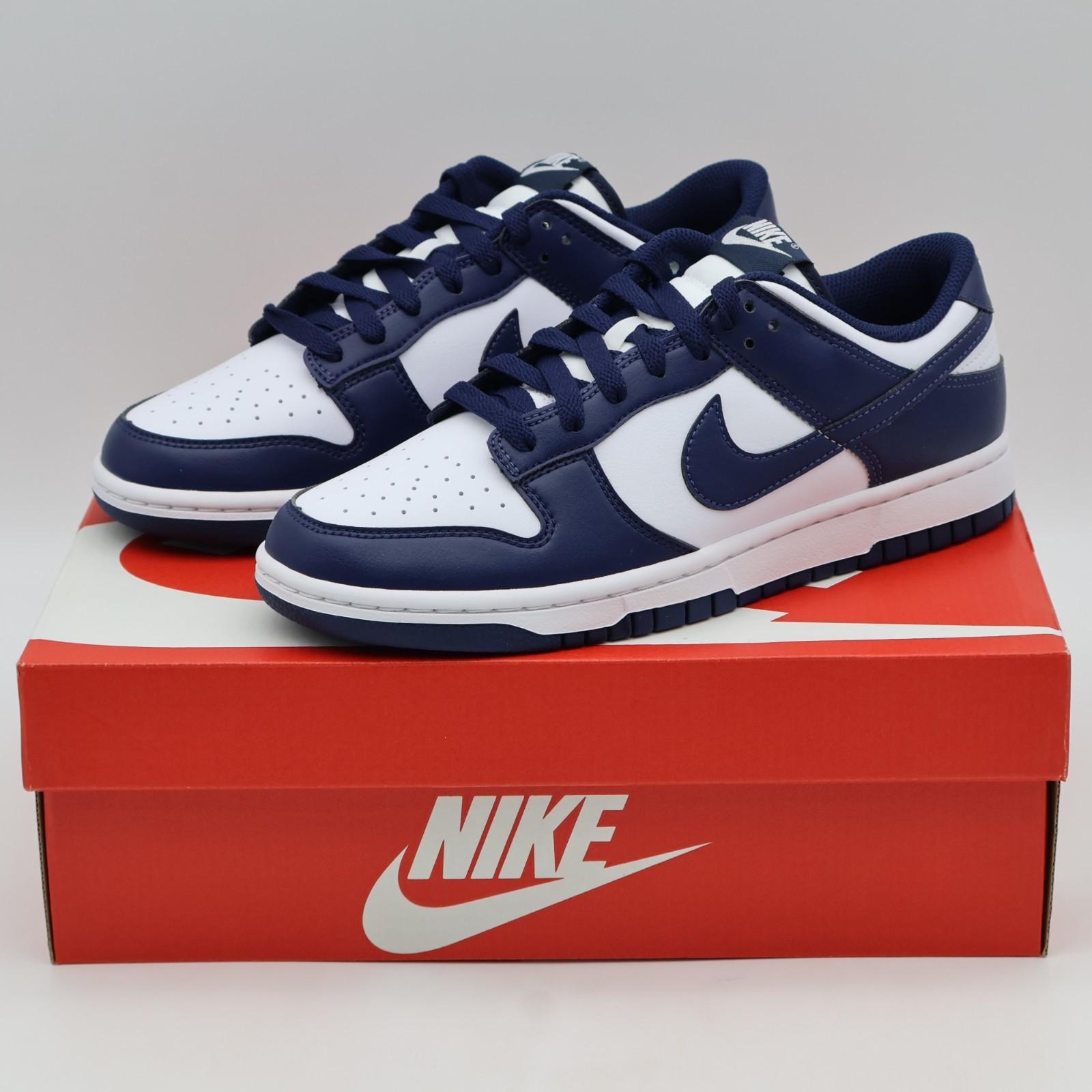 HF5441-107 Nike Dunk Low Retro Белый Белый Полуночный (Мужской) 10