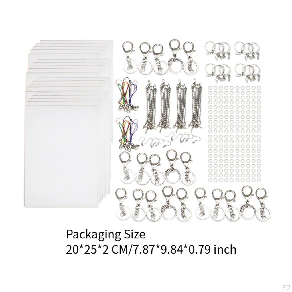 20Pcs Heat Shrinkable Sheet Materials Shrink Film Papers Kit Accessories Handcraft DIY Supplies