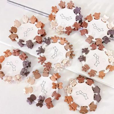 10 PCS Cute Star Butterfly Candy Small Hair Claw Hair Clips Girls Childs Mini Cartoon Clamps Baby Hair Accessories Sets