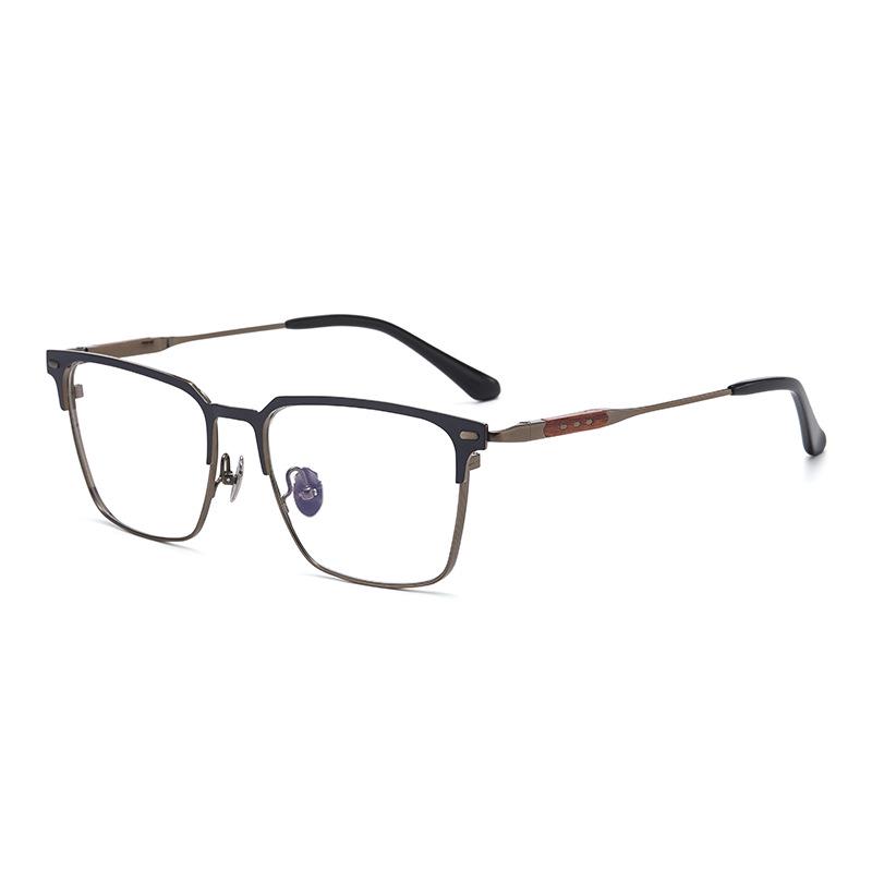 Ultra-Light Pure Titanium Rosewood Men's Fashion Eyeglass Frame