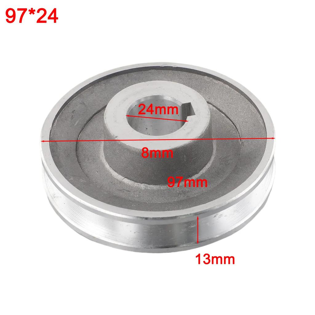 1Pc Motor Belt Pulley Single Groove A-belt Pulley 97mm*24mm 97mm*19mm For Air Compressor Power Tool Accessories