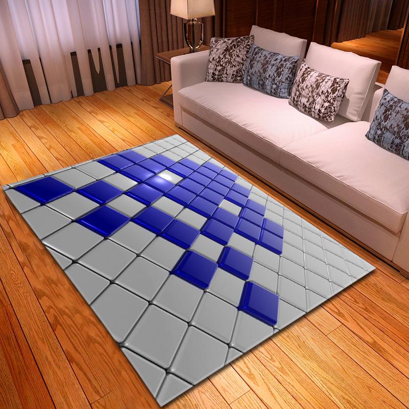 Creative 3D Lego Living Room Carpet Bedroom Dining Room Floor Mat Dimensions