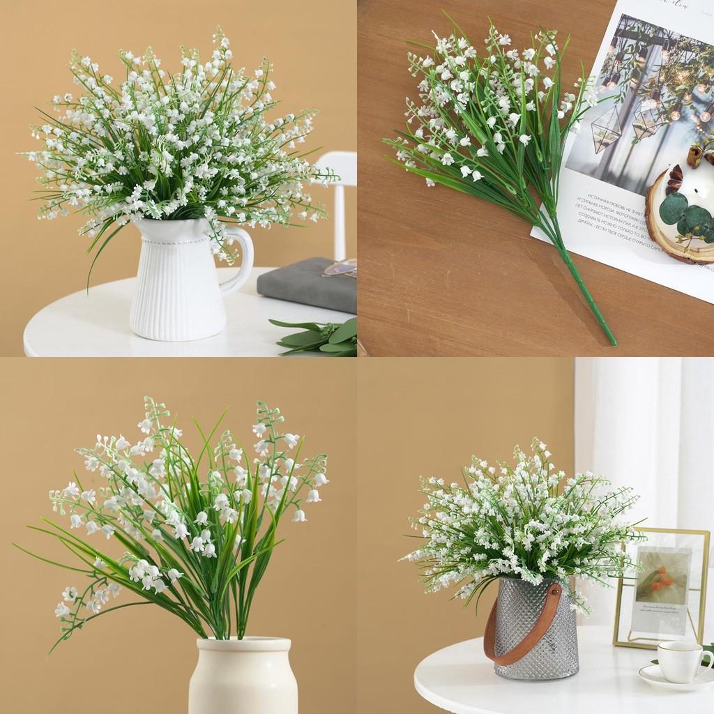 Convallaria Majalis Of The Valley Artificial Flowers Bouquet For Home Office Greenery