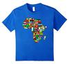 Afrikaanse Afrika Landen Vlag Kaart Unisex T-shirt Korte Mouw Casual 100% Katoen T-shirts
