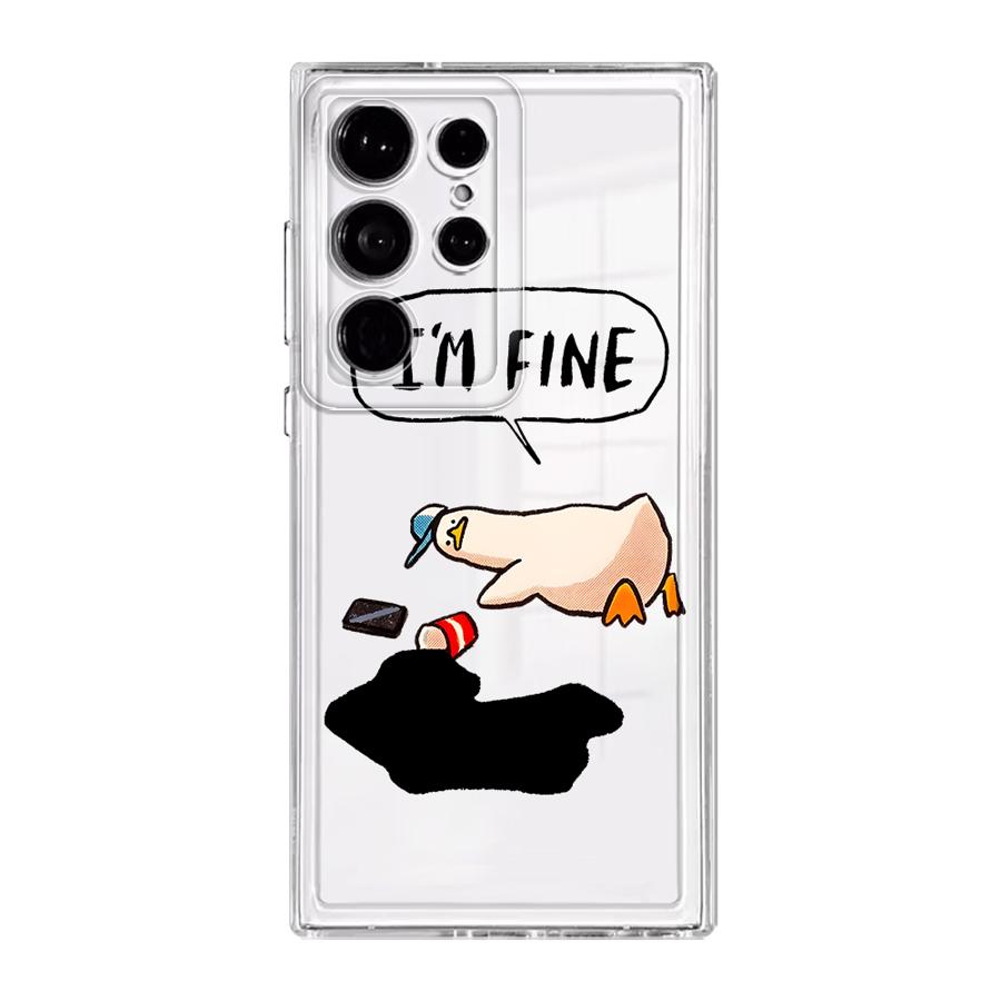 Cartoon Duck Phone Cover Case for Samsung Galaxy S26 Note 20 Ultra 10 S20 Plus S24 S22 FE S25 Edge S21 S23 Ultra
