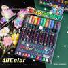 Double-Ended Glitter Marker Pen: Soft-Tip Watercolor Pen for Journaling & Painting, Non-Toxic & Washable, Ideal for Kids