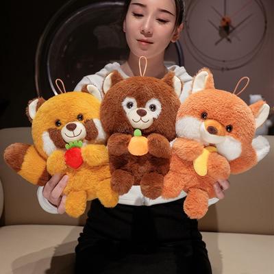 Cute Cute Raccoon Fox Doll Plush Toy Zoo Little Squirrel Doll Children Soothing Doll