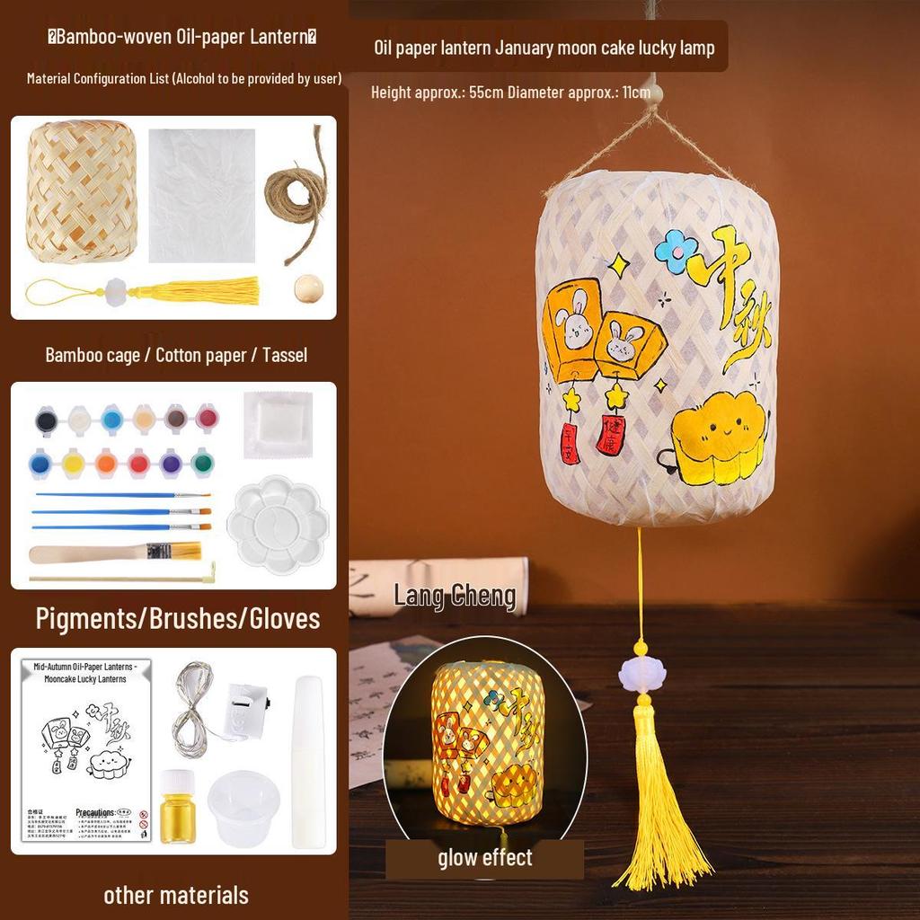 DIY Oil Paper Lantern Kit for Mid-Autumn Festival: Chaoshan Heritage Decorative Lanterns